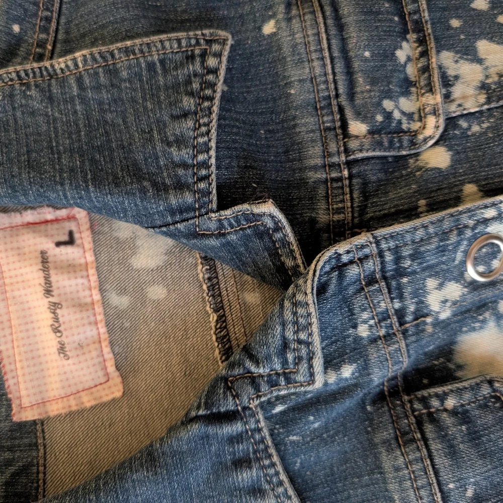 Upcycled Cowgirl Denim Vest w vintage embroidered horses, HANDMADE ITEM - Picture 5 of 6